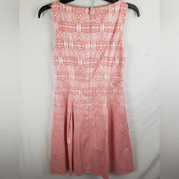 Adrianna Papell Pink Shimmering Sleeveless Jeweled Dress Sz 4 - Picture 8 of 12